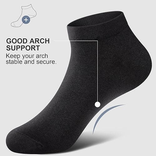 wernies No Show Socks Men, Low Cut Ankle Short Casual Cotton Socks with Non Slip Grips 6-10/11-13 thumbnail 3