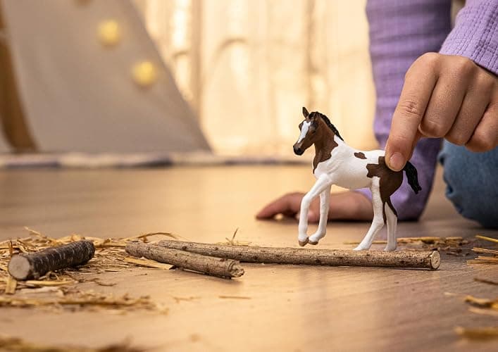 Schleich HORSE CLUB - Paint Horse Foal - 3" Hand-Painted Collectable, Realistic Toy Horse Figurine for Girls and Boys. Durable Educational Figure for Fun Imaginative Play. Cool Kids Toys Ages 5+ 14899 thumbnail 2