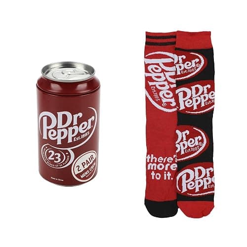 Dr Pepper Men's Crew Socks 2-Pack - Quench Your Thirst for Comfort! - Image 1