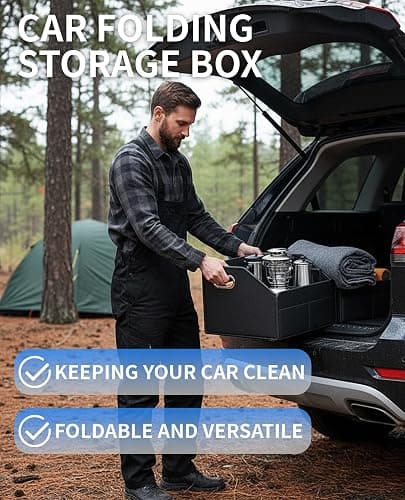 SportySizz Front Seat Car Organizer - 8 Compartments Collapsible Design, Water-Resistant PU Leather, Secure Straps & Metal Handles, Universal for Sedan Truck SUV thumbnail 3