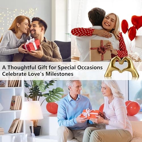 Taylor Lover Merch Gold Heart Hands Sculpture Birthday Decorations Gifts Living Room Bedroom Shelf Desk Coffee Table Accessories Statue Bobo Bathroom Decor Home Décor Accents Women Girls(Small) thumbnail 7