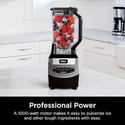 Ninja NJ601AMZ Professional Blender with 1000-Watt Motor & 72 oz Dishwasher-Safe Total Crushing Pitcher for Smoothies, Shakes & Frozen Drinks, Black thumbnail 5