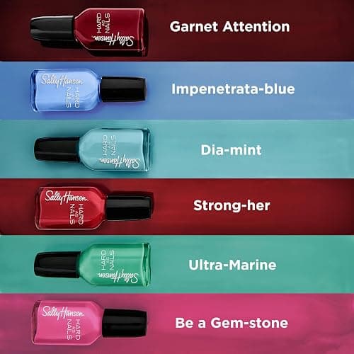 Sally Hansen Hard as Nails, Garnet Attention, Long Lasting, Chip Resistant, Opaque, Shiny Red Nail Polish thumbnail 4