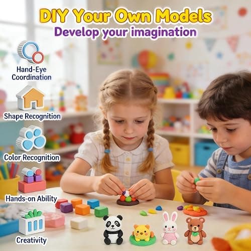 ARTPAR Air Dry Clay for Kids,90 Colors Modeling Magic Clay Bulk Kit | Colorful Molding Clay Sculpting Set,Soft & Non-Sticky,DIY Classroom Activities,Fun Art & Crafts Gifts for Boys & Girls 3-12Y thumbnail 8
