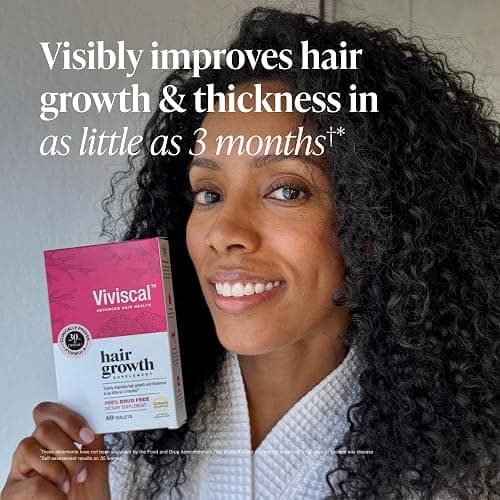 Viviscal Hair Growth Supplements for Women, Thicker Fuller Hair Support for Thinning Hair and Hair Loss, with Biotin and Marine Collagen, Drug-Free, 180 Tablets, 90-Day Supply thumbnail 4