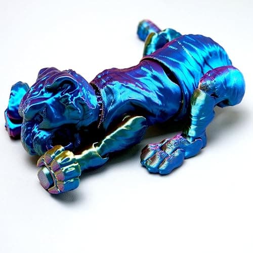 3D Printed Tiger Model,Flexible Realistic Articulated Animal Fidget Toys,Mystery Figurines Gifts for Easter,Executive Desk Funny Décor and Festival Collectible,Easter Basket Stuffers (RYB) thumbnail 6