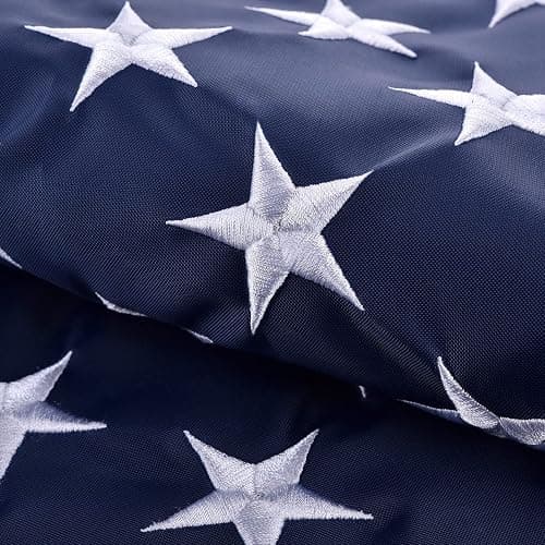 Large American Flags for Outside 6x10 FT, US Flag High Wind with Embroidered Stars, Sewn Stripes, Brass Grommets, Durable USA Flag Outdoor thumbnail 2