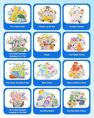 CHEFAN 12 Pack Felt Storyboard Pieces for Toddler, Flannel Board Stories for Preschool Activities, 5 Little Duck and 11 Other Stories thumbnail 5