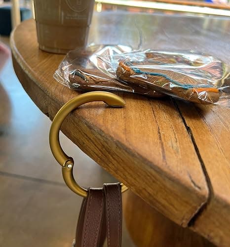 Clipa Bag Hanger - The Ring That Opens Into a Hook, Closes Automatically | Hangs Almost Anywhere in Just 1/2" of Space | Holds 33 lbs Yet Weighs Only 1.6 oz | 8 Styles | 3 yr Warranty thumbnail 7