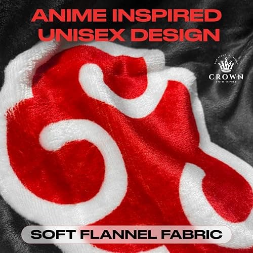 CROWN Anime Blanket Hoodie Wearable for Men and Women, Soft Fluffy Warm Blankets Bed Sofa with Pocket thumbnail 3