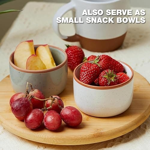 Morandi Color Ramekins Set of 6, 6 oz Creme Brulee Ramekin Oven Safe, Porcelain Ramekin Bowls, Mini Cheesecake Pans, Small Baking Dish, Dipping Sauce Bowls, Ramekins for Baking Souffle, Ice Cream thumbnail 4