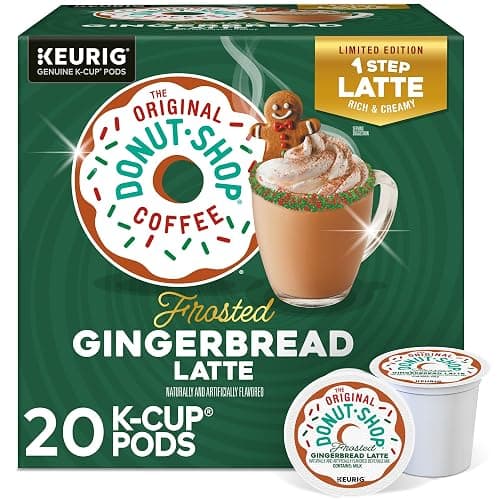The Original Donut Shop One Step Latte, Frosted Gingerbread, Keurig Single Serve K-Cup Pods, 20 Count - Image 1