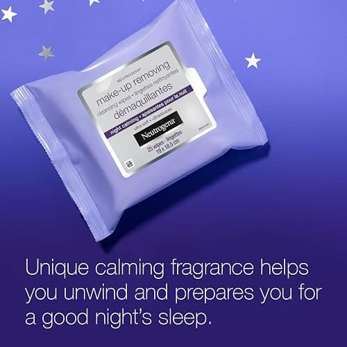 Neutrogena Night Calming Makeup Remover Face Wipes, 100% Plant-Based Cloth Hypoallergenic Nighttime Cleansing Towelettes, Remove Waterproof Makeup, Dirt & Oil, Dermatologist Tested, 50 Count (2 x 25 Count) thumbnail 4