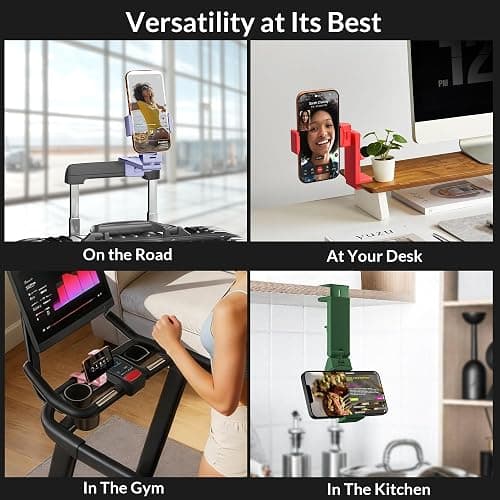 Perilogics Universal in Flight Airplane Phone Holder Mount. Hands Free Viewing with Multi-Directional Dual 360 Degree Rotation. Pocket Size Must Have Airplane Travel Essential Accessory for Flying thumbnail 3