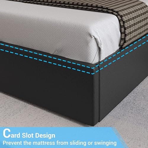 Queen Bed Frame with Headboard and 4 Storage thumbnail 9
