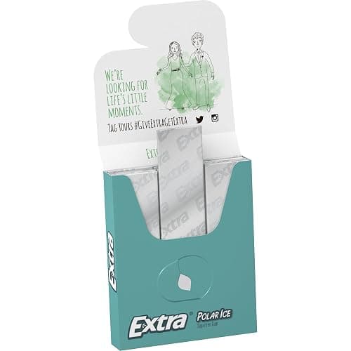EXTRA Gum Polar Ice, Sugarfree Mint Chewing Gum Bulk Pack, 15 Count, 3 Pack | Long Lasting Strong Icy Mint Flavor for Fresh Breath, Individually Wrapped Packs for Sharing, Great for School, Work, Travel thumbnail 5