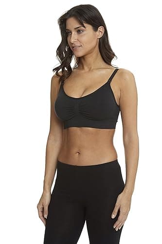 HOFISH 3PACK Full Bust Seamless Nursing Maternity Bras Bralette S-XXL with Extra Bra Extenders & Clips - Large - 3pcs/Pack(black) thumbnail 6