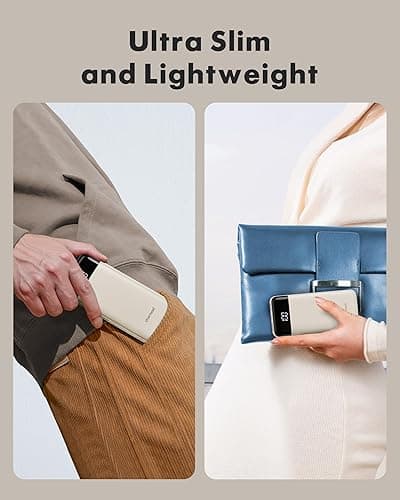 charmast Portable Charger with Built in Cables, Power Bank with Cords Wires, Slim 10000mAh Travel Battery Pack 6 Outputs 3 Inputs 3A Fast Charging for Samsung Google Pixel LG Moto iPhone iPad thumbnail 6