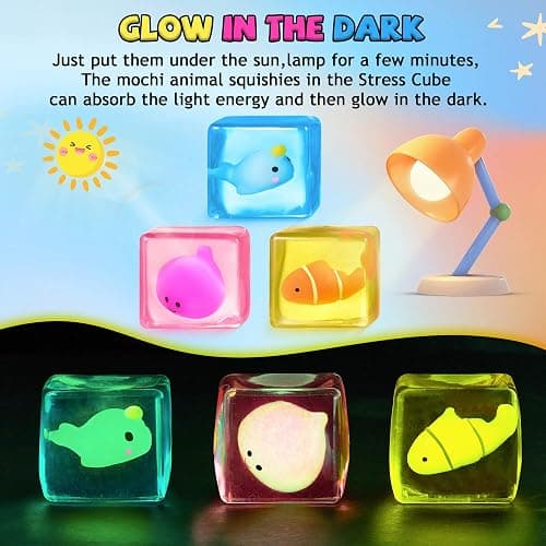 Stress Cube Fidget Toys Adults - Sensory Toys for Kids with Autism Stress Balls for Adults Squishy Toys for Anxiety Squeeze Fidgets for Teens Stress Relief Gifts Easter Basket Stuffers thumbnail 3