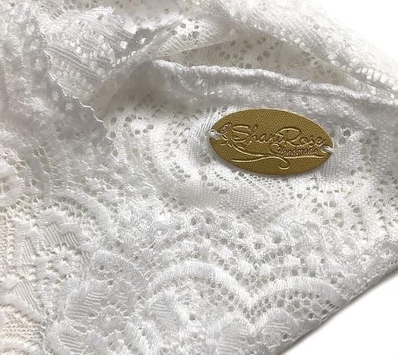 ShariRose White Floral Lace Headband for Women Accessories For Women Stretchy Vintage Lace Scallop Edge Make Up Headband Hairband Handmade (White fancy floral) thumbnail 5
