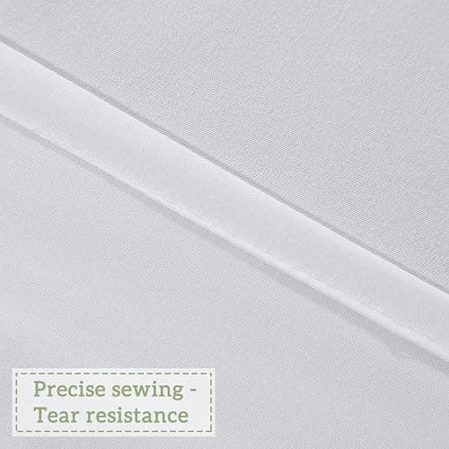 Homechoice Decor Victorian Ruffle Shower Curtain, Ruched Microfiber Vintage Handcrafted Bow Tie Bath Curtain for Master Bathroom, with 12 Buttonholes, 72" W x 72" H, White (LQ-10) thumbnail 4
