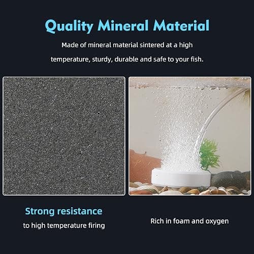 Rise Torrent Nano Air Stone with Case, Silent High-Oxygen Diffuser for Aquarium, Fish Tank & Hydroponics - 3 Inch White Small Bubble Diffuser Accessories (No Air Pump and Air Tube) thumbnail 6