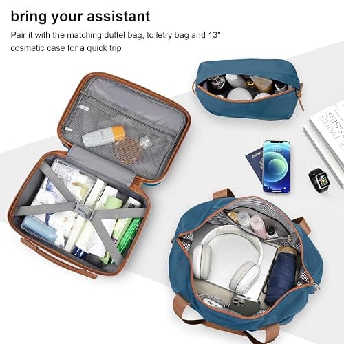 Joyway Carry On Luggage 20 Inch Expandable Suitcase with Spinner Wheel, 4 Piece Hard Shell Luggage Set with TSA Lock(Blue brown) thumbnail 9