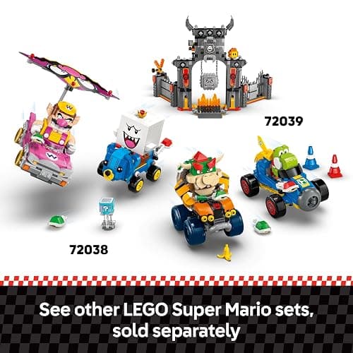 LEGO Mario Kart – Interactive Mario & Standard Kart - Toy Race Course with a Car, 3 Figures, a Podium & Barriers - Gamer Gift for 7+ Year Old Boys & Girls - 72043 thumbnail 10