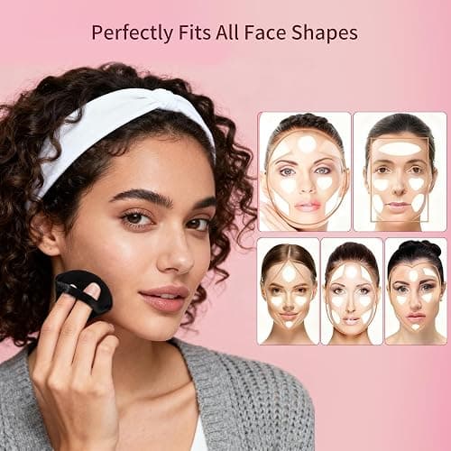 Scaups 24Pcs Black and Pink Powder Puff, Triangle Powder Puffs, Powder Puffs for Makeup and Cosmetic Foundation thumbnail 8