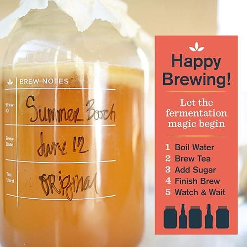 The Kombucha Shop Organic Kombucha Starter Kit - 1 Gallon Brewing Kit Includes All The Essentials Required for Brewing Kombucha At Home thumbnail 7