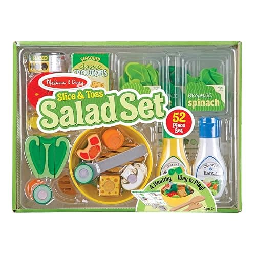Slice & Toss Salad: Play Food Set Bundle with 1 Theme Compatible M&D Scratch Fun Mini-Pad (09310) thumbnail 4