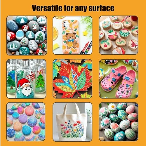 36 Colors Acrylic Paint Markers Set, Soft Brush Tip Pens for Rock, Wood, Canvas, Glass, Ceramic, Fabric, DIY Craft Projects – Waterproof, Quick-Dry, Vibrant Ink for Artists & Beginners thumbnail 2
