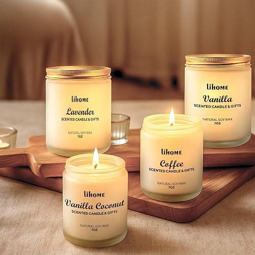 Candles Gifts for Women - Natural Soy Wax Candle for Home Scented Perfect for Christmas, Birthday, Mother's Day, Vanilla Coconut Candles thumbnail 7