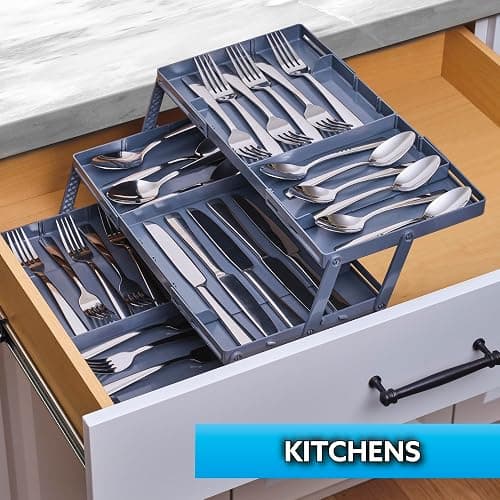 Ontel Smart Drawer Organizer, Multi-Level Jewelry and Cosmetics Storage, Black, 2.65 in thumbnail 5