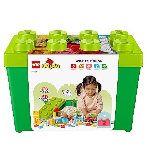 LEGO DUPLO Deluxe Steinebox - Montessori Spielzeug ab 1 Jahr - Lernspielzeug für Kleinkinder mit Auto, Zahlensteinen und Tierfiguren und Aufbewahrungsbox - Geschenk für Mädchen und Jungen 10914 thumbnail 9