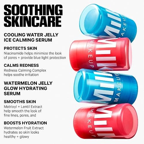 Milk Makeup Skincare Jelly Gift Set – Hydrating + Brightening Face Serums and Blush + Lip Stain in pH-Adaptive Pink – Two Full Size Serum Sticks .21oz + Travel-Friendly Jelly Tint (pHreeze) .17oz thumbnail 5