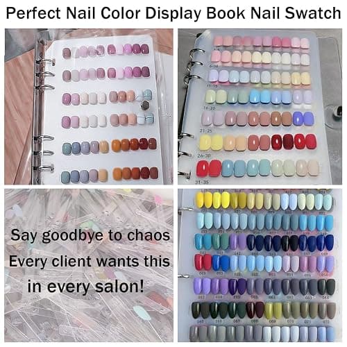 GUXACU Press On Nail Organizer 10 PCS Clear Empty Press On Nail Storage Press On Nail Packaging for Fake Nail Storage Nail Display Book Nail Salon Press On Nail Supplies Organizer with Nail Tape thumbnail 4