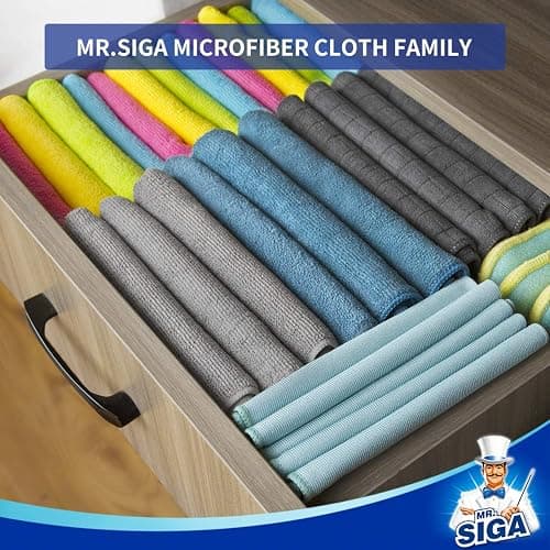 MR.SIGA Microfiber Cleaning Cloth, Pack of 24, Size:12.6" x 12.6" thumbnail 3