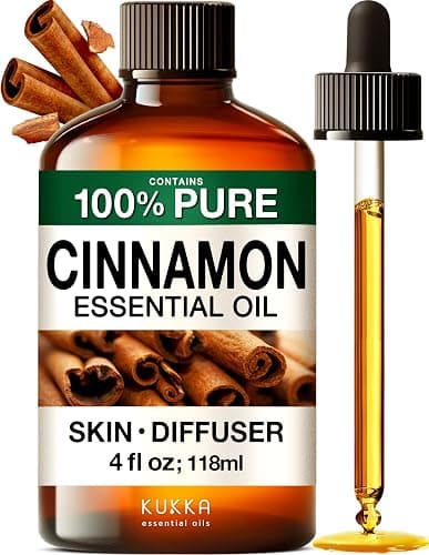 KUKKA Cinnamon Essential Oils - 4 Fl Oz - for Hair, Skin, Diffuser, Aromatherapy & DIY Soap Making Scent - Image 1