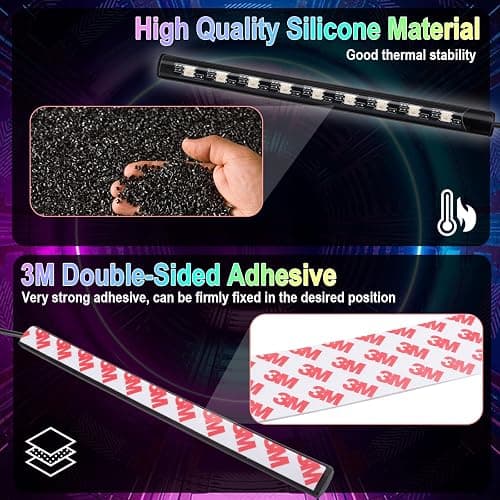 BFXM Car Interior Lights, 12V LED Strip Lights with Cigarette Lighter Adapter, Ambient Lighting Car Accessories, App & Remote Control Music Sync Color Change Lights for Truck Car Decor (36LED Beads) thumbnail 5