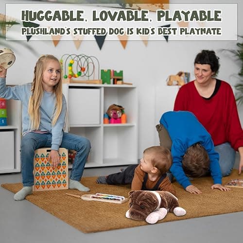 Plushland Realistic Stuffed Animal Toys Puppy Dog, Holiday Plush Figures for Kids, Babies to Play with (10") thumbnail 5