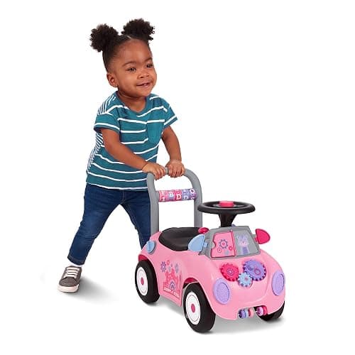 Radio Flyer Busy Buggy Ride On Toy Car with 17 Interactive Activities, Sit-to-Stand for Ages 1-3, Features Built-in Storage, Walk or Ride Options for Toddler Development and Play thumbnail 16