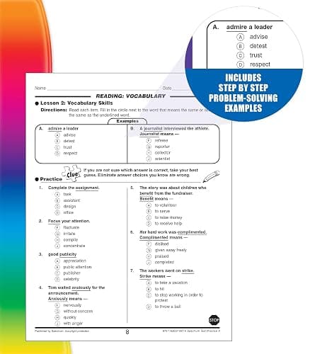 Spectrum 5th Grade Test Practice Workbooks All Subjects, Ages 10 to 11, 5th Grade Test Practice, Language Arts, Reading Comprehension, Vocabulary, Writing and Math Reproducible Book - 160 Pages thumbnail 4