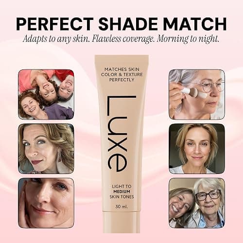 Luxe Research Color Changing Foundation for Women – Instantly Adapts to Your Skin Tone – Buildable Light-to-Medium Coverage – 12-Hour Wear – Natural Dewy Finish thumbnail 2