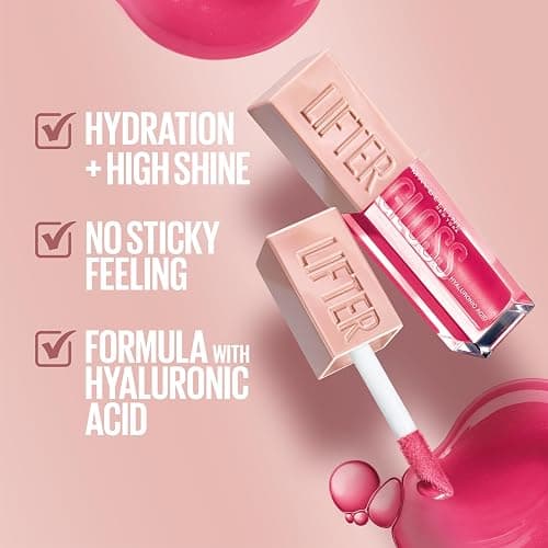 Maybelline Lifter Gloss, Hydrating Lip Gloss with Hyaluronic Acid, High Shine for Plumper Looking Lips, Petal, Warm Pink Neutral, 0.18 Ounce | Hydrating Lip Gloss thumbnail 3