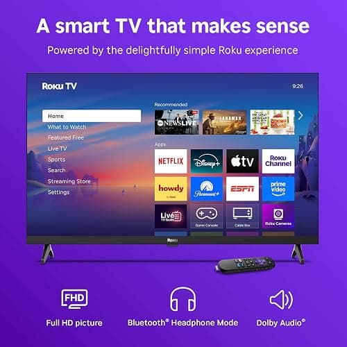 Roku Smart TV 2025 – 32-Inch Select Series, 1080p Full HD TV – Roku TV with Voice Remote – Flat Screen LED Television with Wi-Fi for Streaming Live Local News, Sports, Family Entertainment thumbnail 3