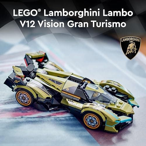 LEGO Speed Champions Lamborghini Lambo V12 Vision GT Super Car, Formula 1 Vehicle Toy, Driving Playset, Buildable Model Set for Kids, Lamborghini Car, Gift for Kids and Gaming Fans, F1 Toy, 76923 thumbnail 2