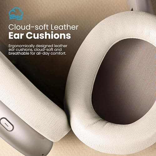 Wentronic Y01 Wireless Noise Canceling Headphones Bluetooth 5.3 Over Ear Headphones with Microphone, Hi-Res Audio, 48H Playtime, Foldable Comfortable Earpads,Compatible with iOS,Android,PC, Starlight thumbnail 3