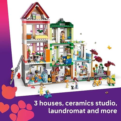LEGO Friends Heartlake City Apartments and Stores Dollhouse - Toy Building Set for Kids, Girls and Boys, Ages 12+ - Gift Ideas for Birthday - with 7 Minidolls, a Micro-Doll, and More - 42670 thumbnail 3