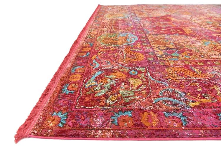 Unique Loom Baracoa Collection Area Rug - Rumba (8' 4" x 10' Rectangle, Red/ Brown) thumbnail 7